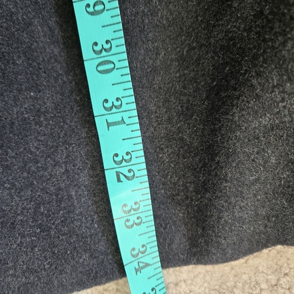 VINTAGE XCEPTION virgin wool Black Double-Breasted Coat with faux fur collar. 14 - Picture 14 of 14